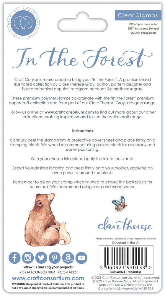 Craft Consortium In The Forest Clear Stamps Friendship (CCSTMP074) Craft Consortium In The Forest Clear Stamps Friendship (CCSTMP074)