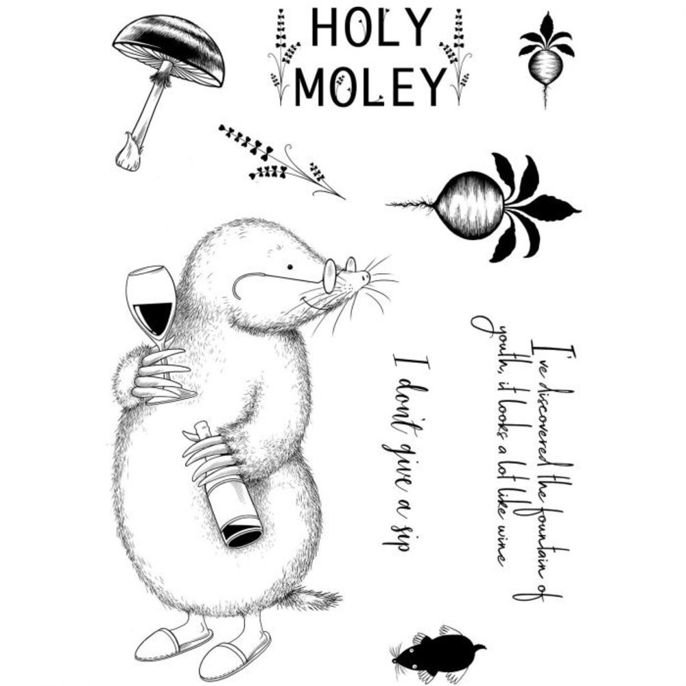 Pink Ink Designs Holy Moley A5 Clear Stamp Set (PI152)