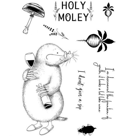 Pink Ink Designs Holy Moley A5 Clear Stamp Set (PI152)
