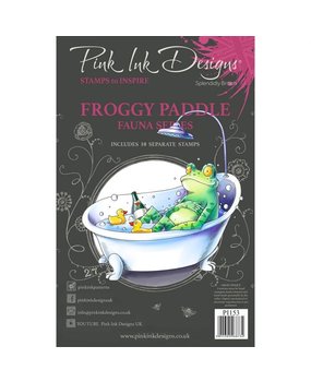 Pink Ink Designs Froggy Paddle A5 Clear Stamp Set (PI153)