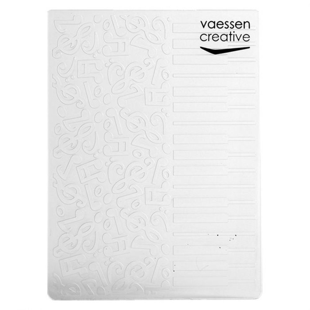Vaessen Creative Embossing Folder Piano & Muzieknoten (100605-004)