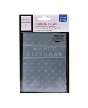 Vaessen Creative Embossing Folder Happy Birthday (100605-019) Vaessen Creative Embossing Folder Happy Birthday (100605-019)