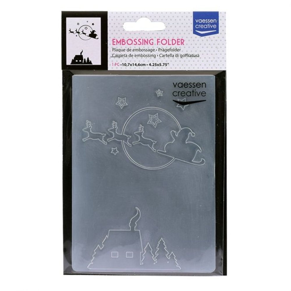 Vaessen Creative Embossing Folder Kerstman Vliegende Slee (100605-031) Vaessen Creative Embossing Folder Kerstman Vliegende Slee (100605-031)