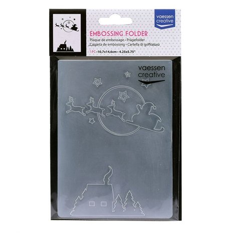 Vaessen Creative Embossing Folder Kerstman Vliegende Slee (100605-031) Vaessen Creative Embossing Folder Kerstman Vliegende Slee (100605-031)