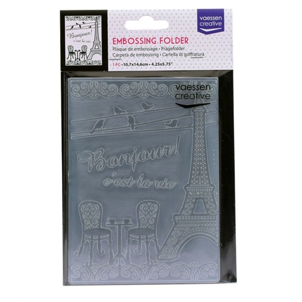 Vaessen Creative Embossing Folder Franse Bistro (100605-041) Vaessen Creative Embossing Folder Franse Bistro (100605-041)