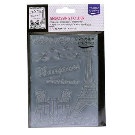 Vaessen Creative Embossing Folder Franse Bistro (100605-041) Vaessen Creative Embossing Folder Franse Bistro (100605-041)
