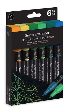 Spectrum Noir Metallic Flip Marker Natural World (SN-MFLI-NWO6)