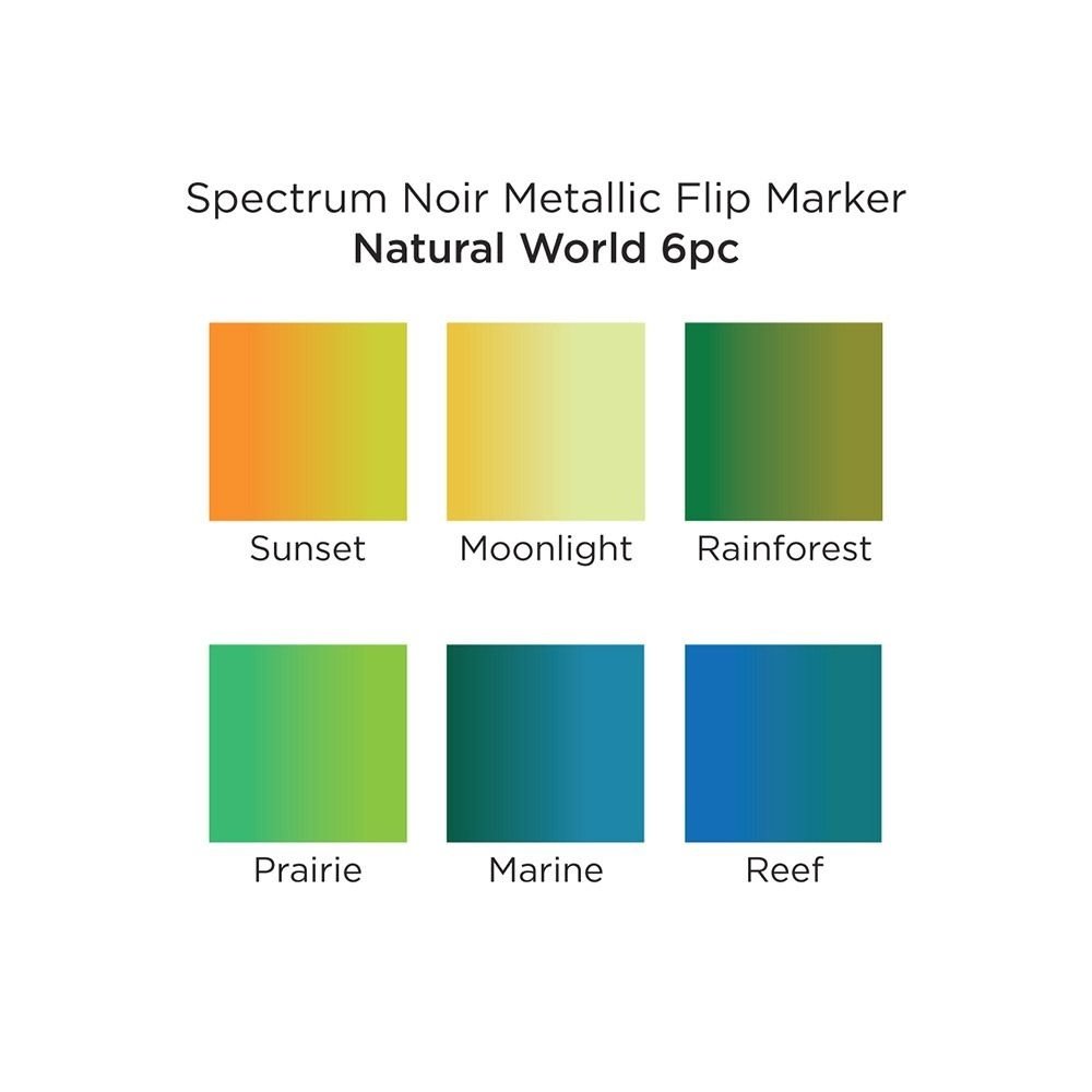 Spectrum Noir Metallic Flip Marker Natural World (SN-MFLI-NWO6)