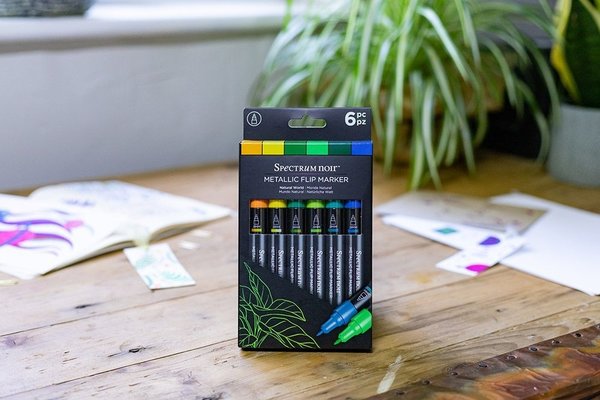 Spectrum Noir Metallic Flip Marker Natural World (SN-MFLI-NWO6)