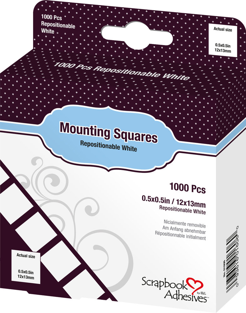 Scrapbook Adhesives Mounting Squares Repositionable White (1000pcs) (01606) Scrapbook Adhesives Mounting Squares Repositionable White (1000pcs) (01606)