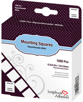 Scrapbook Adhesives Mounting Squares Repositionable White (1000pcs) (01606) Scrapbook Adhesives Mounting Squares Repositionable White (1000pcs) (01606)