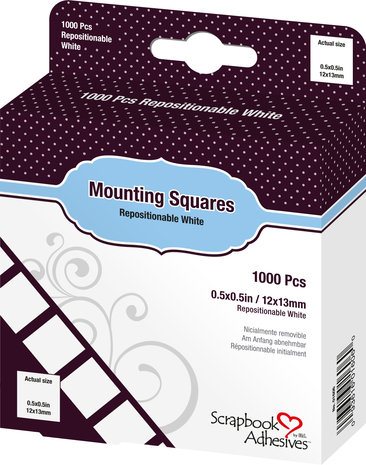Scrapbook Adhesives Mounting Squares Repositionable White (1000pcs) (01606) Scrapbook Adhesives Mounting Squares Repositionable White (1000pcs) (01606)