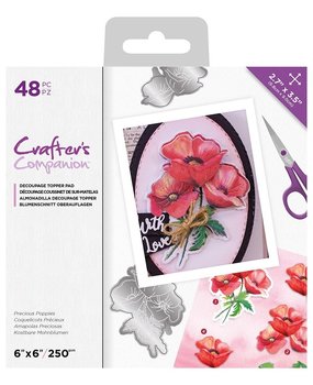 Crafter's Companion Precious Poppies Die-Cut Decoupage Topper Pad (CC-DTPAD-PREPO) Crafter's Companion Precious Poppies Die-Cut Decoupage Topper Pad (CC-DTPAD-PREPO)