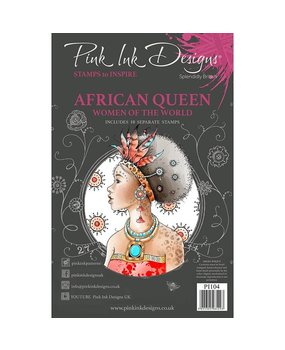 Pink Ink Designs African Queen A5 Clear Stamp (PI104)