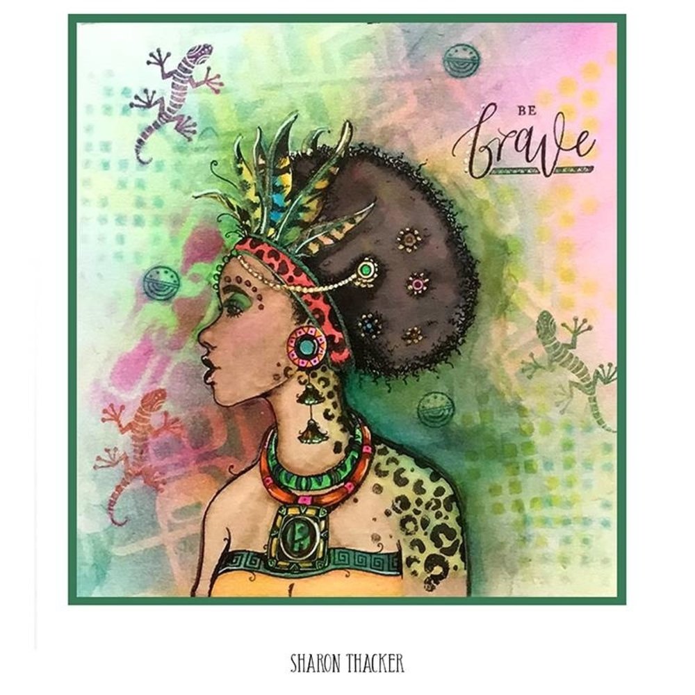 Pink Ink Designs African Queen A5 Clear Stamp (PI104) Pink Ink Designs African Queen A5 Clear Stamp (PI104)