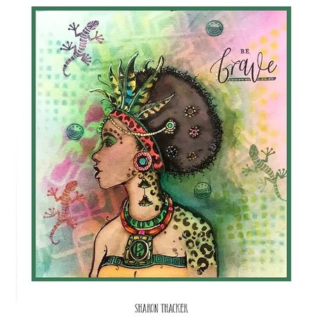 Pink Ink Designs African Queen A5 Clear Stamp (PI104) Pink Ink Designs African Queen A5 Clear Stamp (PI104)