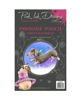 Pink Ink Designs Pawsome Pooch A5 Clear Stamp (PI120)