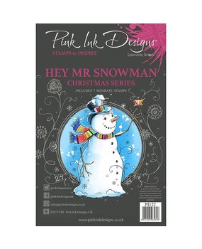 Pink Ink Designs Hey Mr Snowman A5 Clear Stamp (PI122)