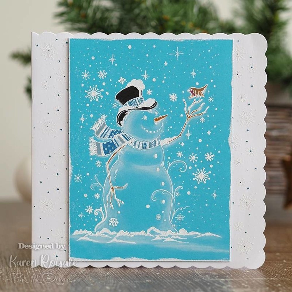 Pink Ink Designs Hey Mr Snowman A5 Clear Stamp (PI122)