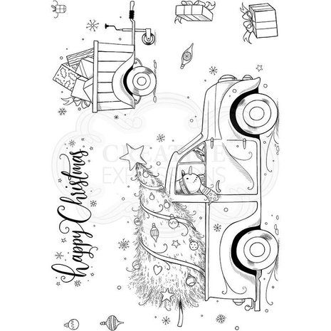 Pink Ink Designs Happy Ho Ho Ho A5 Clear Stamp (PI124)