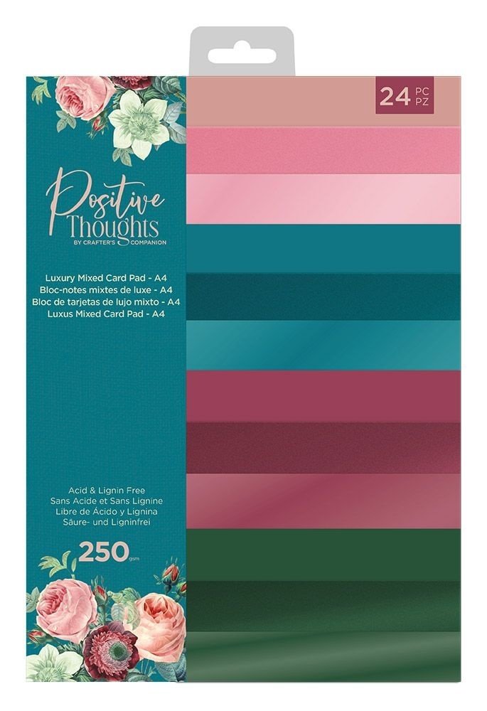 Crafter's Companion Positive Thoughts A4 Luxury Mixed Cardstock Pad (PT-MIXA4) Crafter's Companion Positive Thoughts A4 Luxury Mixed Cardstock Pad (PT-MIXA4)