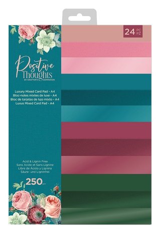 Crafter's Companion Positive Thoughts A4 Luxury Mixed Cardstock Pad (PT-MIXA4) Crafter's Companion Positive Thoughts A4 Luxury Mixed Cardstock Pad (PT-MIXA4)