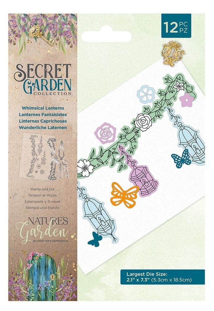 Crafter's Companion Secret Garden Collection Stamp & Die Whimsical Lanterns (NG-SG-STD-WHLA) Crafter's Companion Secret Garden Collection Stamp & Die Whimsical Lanterns (NG-SG-STD-WHLA)