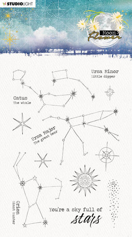 Studio Light Moon Flower Sky Full of Stars Clear Stamp (SL-MFL-STAMP135) Studio Light Moon Flower Sky Full of Stars Clear Stamp (SL-MFL-STAMP135)