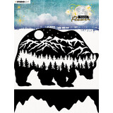 Studio Light Moon Flower Polar Bear Masking Stencil (SL-MFL-MASK74)