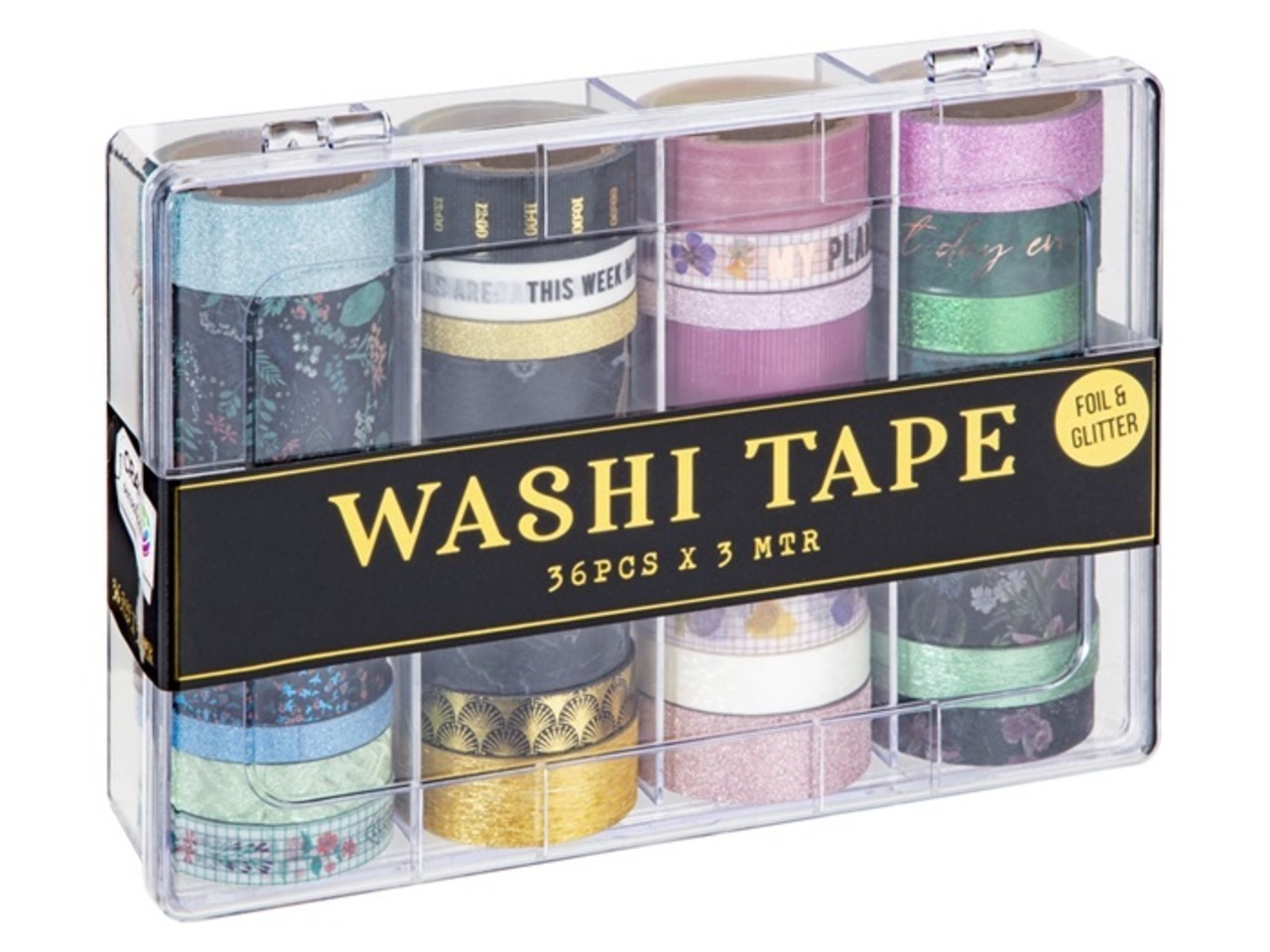 Craft Sensations Washi Tape In Storage Box 36pcs (CR0470/21A) Craft Sensations Washi Tape In Storage Box 36pcs (CR0470/21A)