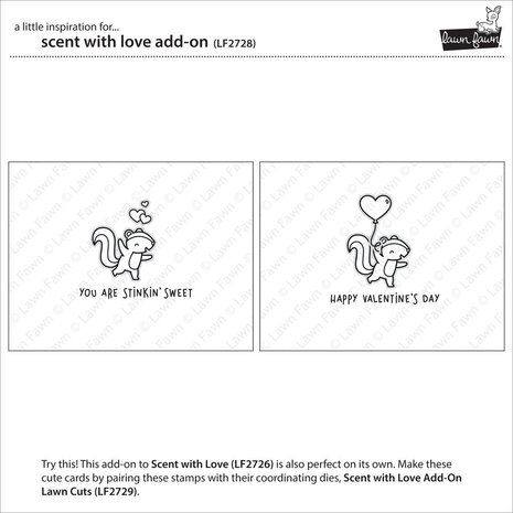 Lawn Fawn Scent With Love Add-On Clear Stamps (LF2728)