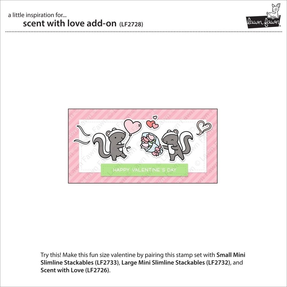 Lawn Fawn Scent With Love Add-On Clear Stamps (LF2728)