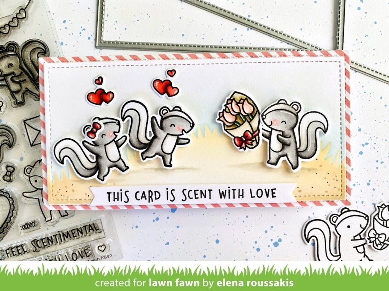Lawn Fawn Scent With Love Add-On Clear Stamps (LF2728)