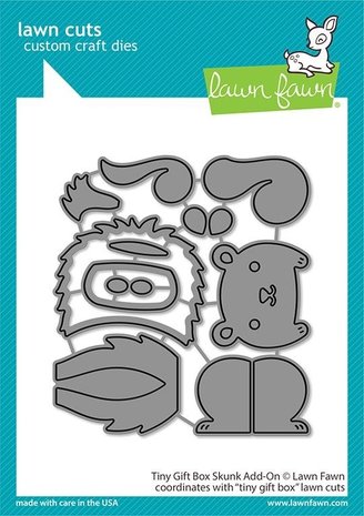 Lawn Fawn Tiny Gift Box Skunk Add-On Dies (LF2737) Lawn Fawn Tiny Gift Box Skunk Add-On Dies (LF2737)