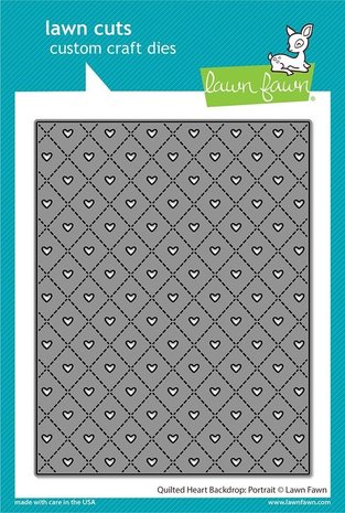 Lawn Fawn Quilted Heart Backdrop Portrait Dies (LF2739)