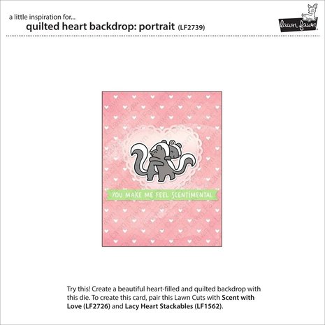 Lawn Fawn Quilted Heart Backdrop Portrait Dies (LF2739)