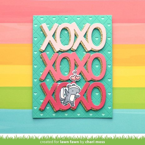 Lawn Fawn Quilted Heart Backdrop Portrait Dies (LF2739)