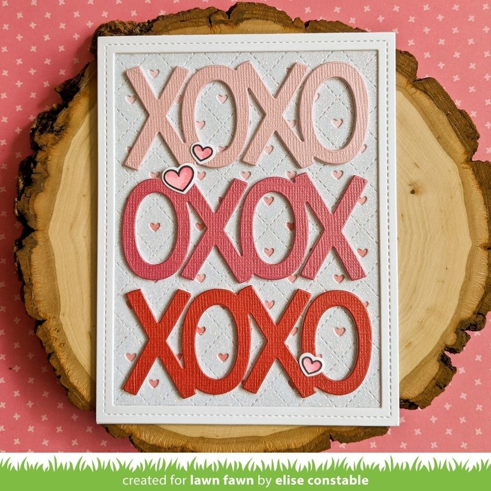 Lawn Fawn Quilted Heart Backdrop Portrait Dies (LF2739)