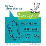 Lawn Fawn RAWR Flip-Flop Clear Stamps (LF2741)