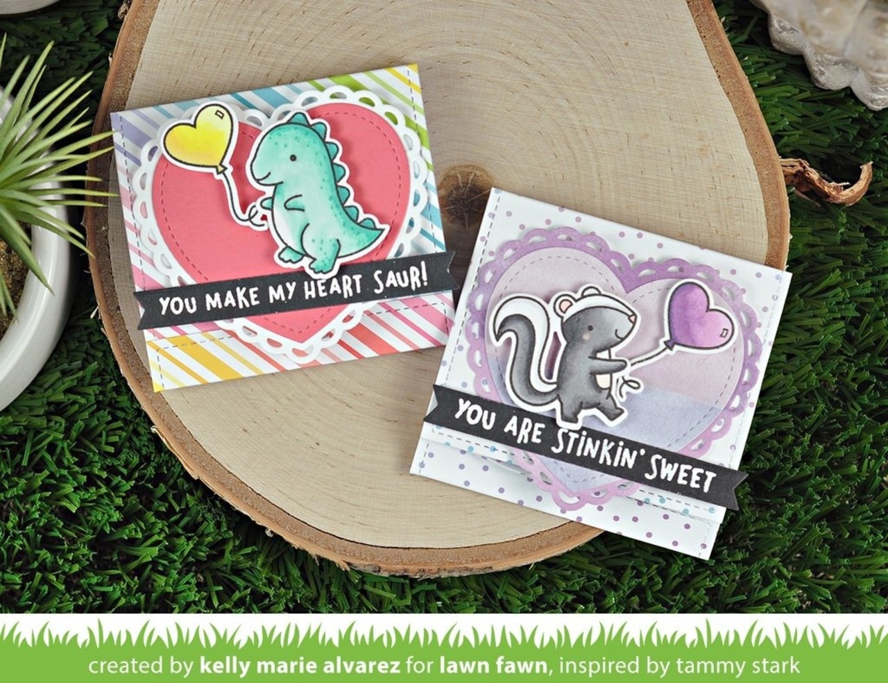 Lawn Fawn RAWR Flip-Flop Clear Stamps (LF2741)