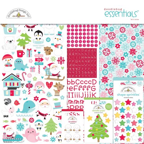 Doodlebug Design Inc. Let It Snow 12x12 Inch Essentials Kit (7542) Doodlebug Design Inc. Let It Snow 12x12 Inch Essentials Kit (7542)