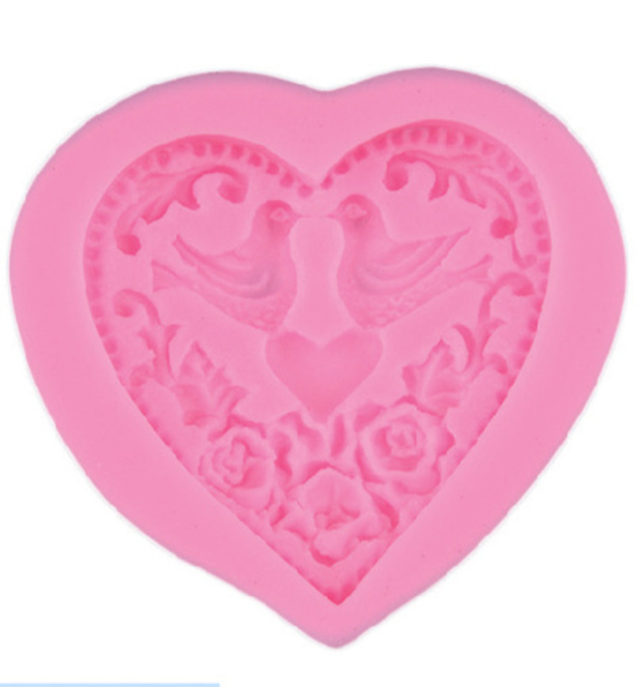 Stafil Heart with Doves Silicone Mould (740039-21)