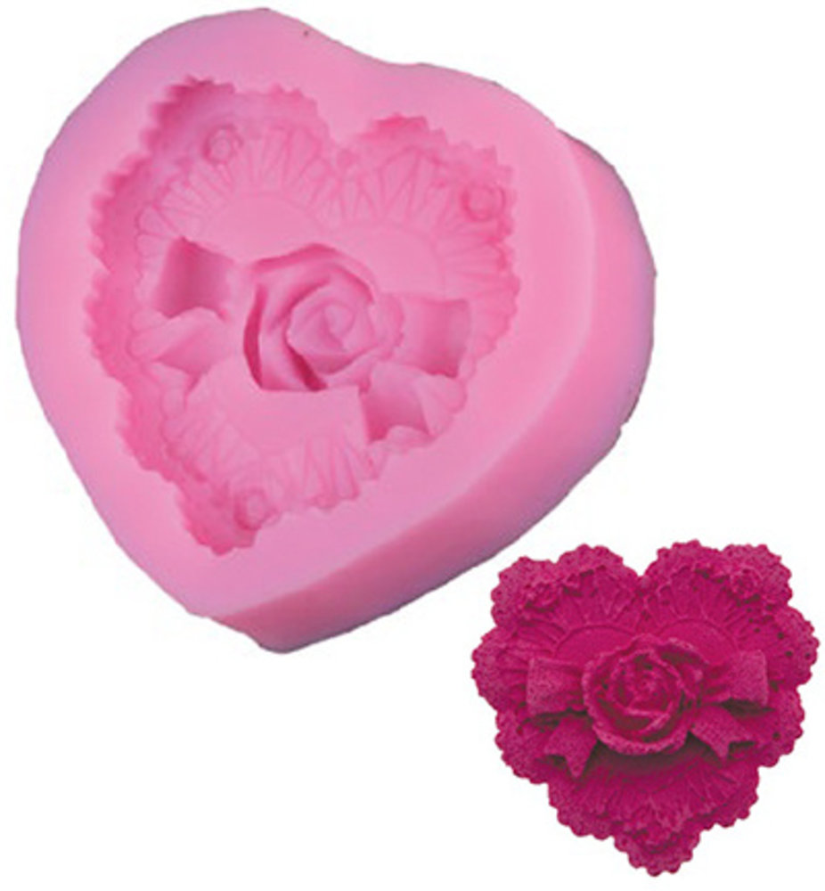 Stafil Heart With Bow Silicone Mould (740039-52)