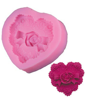 Stafil Heart With Bow Silicone Mould (740039-52)