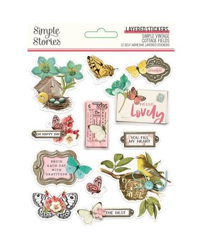 Simple Stories Simple Vintage Cottage Fields Layered Stickers (14726) Simple Stories Simple Vintage Cottage Fields Layered Stickers (14726)