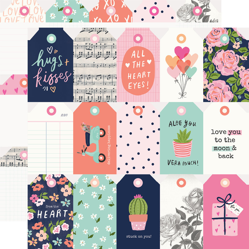 Simple Stories Happy Hearts 12x12 Inch Collector's Essential Kit (16927)