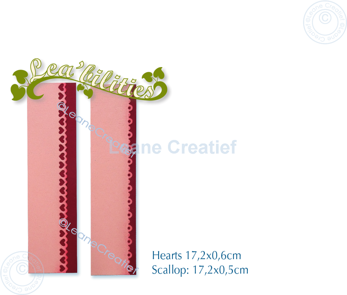 Leane Creatief Snijmal Card Edges Scallop Hearts (45.7897) Leane Creatief Snijmal Card Edges Scallop Hearts (45.7897)