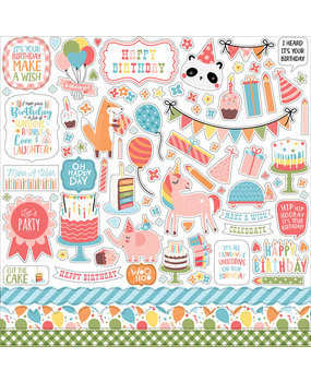 Echo Park Birthday Girl 12x12 Inch Element Sticker (BIG262014)