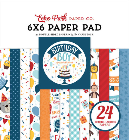 Echo Park Birthday Boy 6x6 Inch Paper Pad (BIB263023)