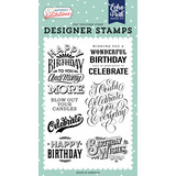 Echo Park Birthday Salutations Birthday Wishes Clear Stamps (BIS264040)